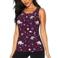 thumbnail image 3 of Goofa Space Dinosaur Printed Womens Workout Tops for Women Sleeveless Yoga Shirts Athletic Running Tank Tops Sleeveless Gym Clothes Workout Apparel-Large, 3 of 9