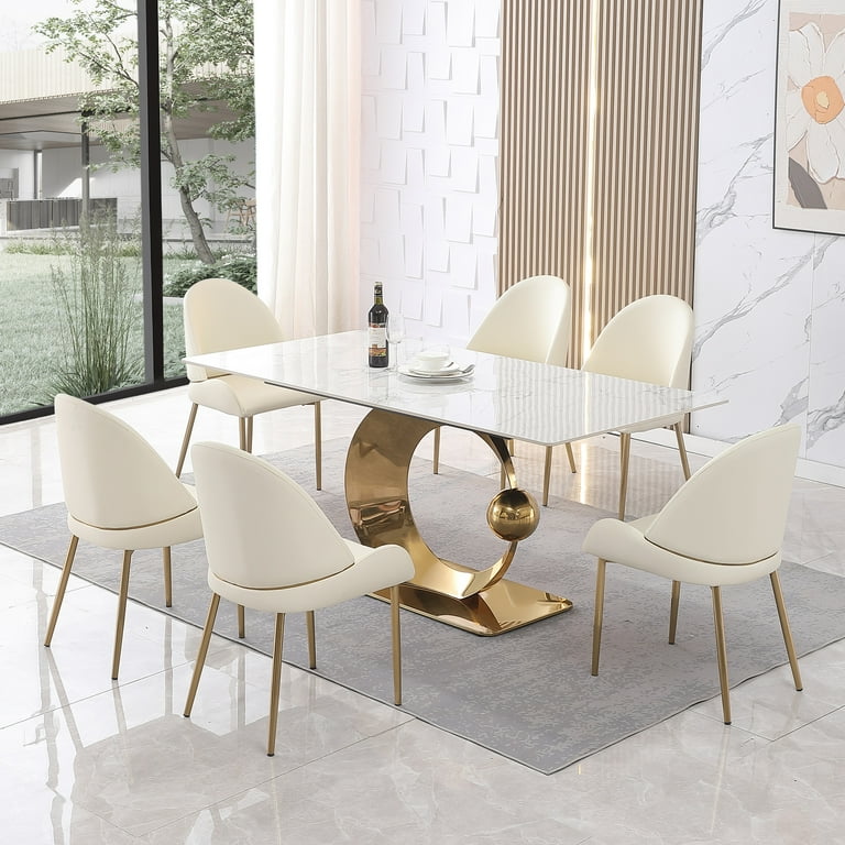 Ss dining table 6 seater sales