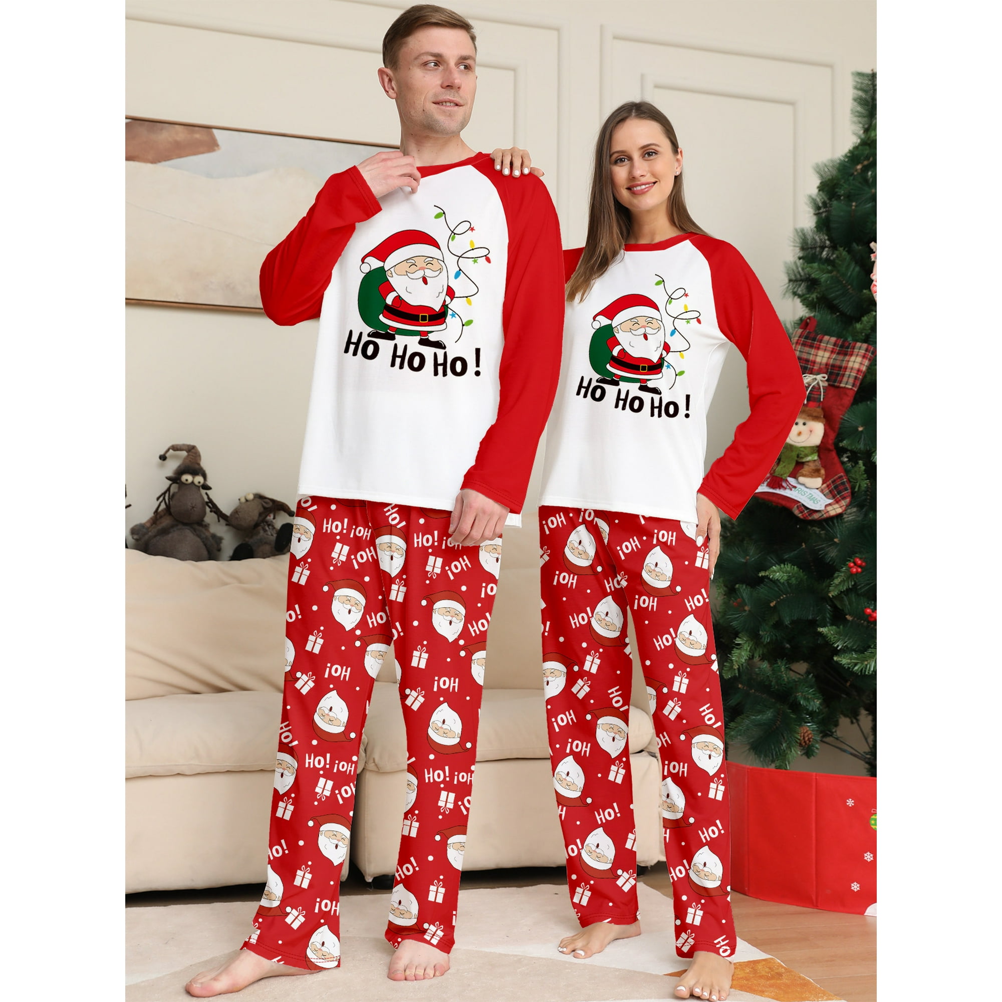 2024 New Matching Family Pajamas Sets Christmas Sleepwear Santa Claus