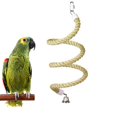 thumbnail image 1 of Meidiya Bird Spiral Rope Perch,Cotton Parrot Swing Bungee Bird Climbing Standing Toys with Bell Cage Accessories for Parrots Birds, 1 of 1