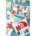 thumbnail image 3 of Merry And Bright Hooked Christmas Throw Pillow, 14" x 22", 3 of 6