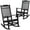 Black, variant on Pemberly Row All-Weather Patio Rocking Chair in Teal (Set of 2)