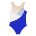 thumbnail image 4 of Miutii Kids Girl's Gymnastic Ballet Dance Leotard Unitard Mesh Splice Shiny Skating Jumpsuit Dance Wear Royal Blue 4, 4 of 5
