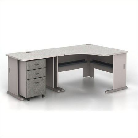 Bush Business Series A 3 Piece Corner Computer Desk In Pewter