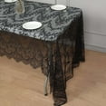 thumbnail image 4 of Efavormart 120"x60" Black Premium Lace Rectangle Tablecloth Vintage Rustic Decor With Scalloped Frill Edges, 4 of 10