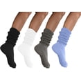 thumbnail image 1 of Women And Men Slouch Socks Extra Tall/Extra Heavy Cotton Socks Made In Usa Size 9-11, Pack Of 4, 1 of 2