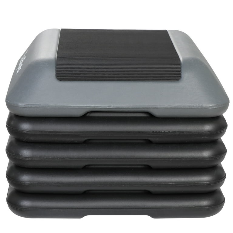 ZenSports 16 Compact Aerobic Step Platform W 4 Risers Height Adjustable Exercise Workout Stepper