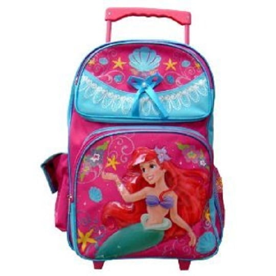 Disney Large Rolling Backpack Disney Little Mermaid 16" School Bag New 605407 Walmart