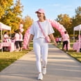 thumbnail image 5 of Breast Cancer Awareness Accessories Hats Pink Ribbon Hummingbird Angel Wings Print Breast Cancer Awareness Hats Casual Adjustable Baseball Cap, 5 of 5
