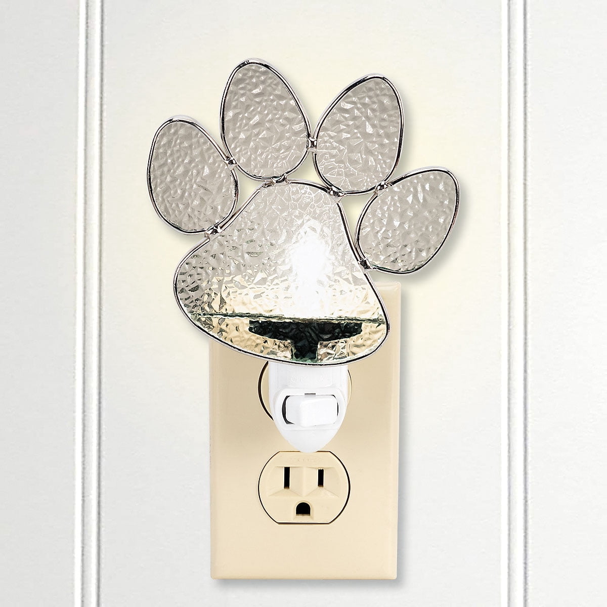 Current Pawprint Night Light- Decorative Plug Into Wall Nightlight, 4 1/4 x 4 1/4”, Great as a gift or home décor