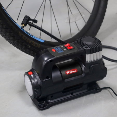 HYPER TOUGH DC 12V HEAVY DUTY DIRECT DRIVE DIGITAL TIRE INFLATOR WITH DETACHABLE LED LIGHT