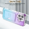 thumbnail image 5 of Allytechgroup Stylish Phone Case for Apple iPhone 16, Gradient Color Back Cover with Card Holder Anti-Scratch Protection TPU Slim Fit Rugged Wallet Case for iPhone 16, Purple+Blue, 5 of 7