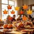 thumbnail image 5 of Fall Tree Ornaments,Maple Leaf Hanging Decorations,Maple Leaves Hanging Ceiling Decor,Mini thanksgiving Tree Decorations for thanksgiving Party Supplies Autumn Harvest Ceiling Hanging,Orange 8PCS, 5 of 7