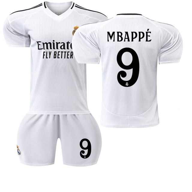 Garçons Filles Enfants RONALDO 7# KROOS 8# BELLINGHAM 5# MBAPPE 9# Maillot de Soccer Soccer