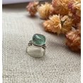 thumbnail image 5 of Aquamarine Ring | Sterling Silver Aquamarine Jewelry | Chunky Gemstone Ring | Handmade Gift for Her, Raw Aquamarine Ring, Clear stone ring, 5 of 10