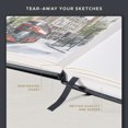 thumbnail image 6 of BEECHMORE BOOKS A5 Mixed Media Sketchbook - 5.8"x8.3" Hardcover Lay-Flat Art Journal, 160 GSM / 98 lb Professional Perforated Paper, Gift Box, for Drawing, Ink and Light Watercolor, 6 of 7