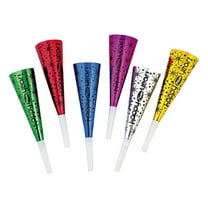 BRIGHT NEW YEARS HORNS (DZ) - Party Supplies - 12 Pieces
