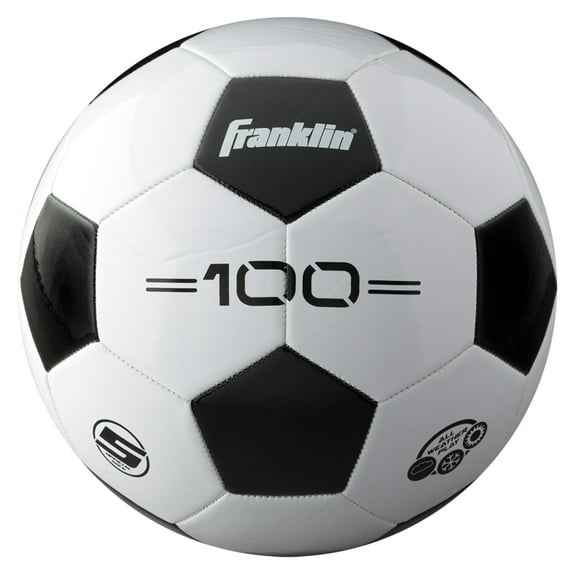 Franklin Sports Competition Soccer Ball, Size 5, Black and White