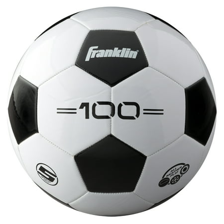 Franklin Sports Competition Soccer Ball, Size 5, Black and White