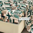 thumbnail image 4 of Floral Printed Queen Comforter Set with Sheets Lightweight Piece Bed in A Bag Comforter Set Vintage Yellow and Grey Flower Pattern Farmhouse Bedding Set, 4 of 7