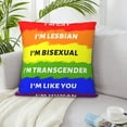 thumbnail image 6 of ZICANCN Decorative Throw Pillow Covers , Rainbow Banner Couch Sofa Decorative Knit Pillow Covers for Living Room Farmhouse 16"x16", 6 of 8