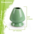 thumbnail image 3 of BambooMN Matcha Tea Whisk Holder Rest - Soft Light Green - 1 Piece, 3 of 5
