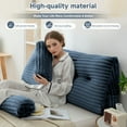 thumbnail image 4 of ANMINY Triangular Headboard Pillow Corduroy Velvet Removable Cover Neck Support Roll Side Pockets Twin, 4 of 7