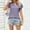 Purple, variant on YHAJDS Tops Women Short Sleeve V Neck Button Down Cut Out Detail Casual Tee