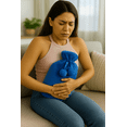thumbnail image 3 of Hot Water Bottle with Blue Fleece Cover 2 Liter Rubber – Leak Proof, Reusable Bed Warmer for Muscle & Cramps Relief, 3 of 7