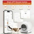 thumbnail image 7 of Self Cleaning Cat Litter Box, Automatic Litter Box with APP Control, Odor Removal, Safety Protection, 65L+9L Large Capacity, Litter Box with 2 Liners, 7 of 7