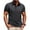 Dark Gray, variant on Men's Short Sleeve Shirt with Contrast Trim, Turn-down Collar and Buttoned Placket for Casual Daily and Social Wear