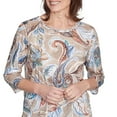 thumbnail image 4 of Alfred Dunner Womens Twisted Crew Neck Paisley Top, 4 of 4