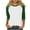 Green, variant on Htigea Clearanc Women's Casual 3/4 Sleeve T-Shirts Round Neck Cute Tunic Tops Basic Tees Blouses Loose Fit Pullover Sale S