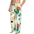 thumbnail image 2 of Fotbe Floral Vintage Men's Pajama Pants,Sleepwear Pants,Pj Bottoms Drawstring And Pockets-Large, 2 of 9