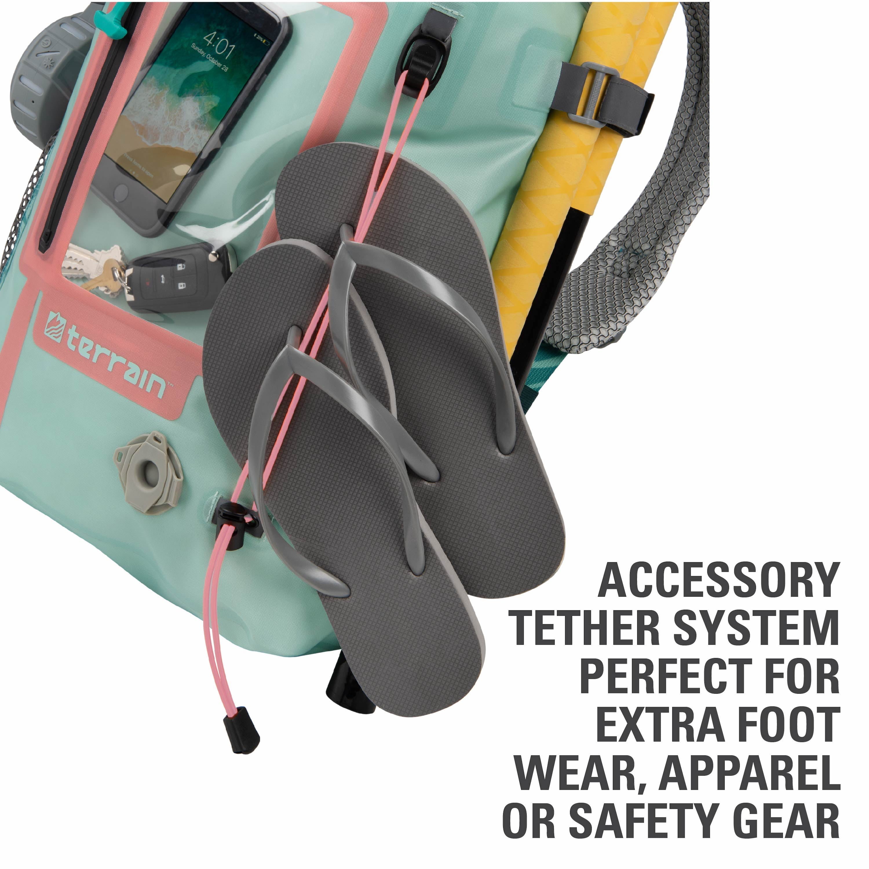 Terrain™ Adventure Waterproof Sling Pack, Sea Breeze & Salmon