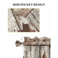 thumbnail image 6 of Texas Star Grey Wooden Living Room Curtains 2 Panel, Farmhouse Berry Countryside Cafe Window Treatment, Farmhouse Bedroom Bathroom Kitchen Curtains Drapes 104"x54", 6 of 6
