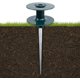 thumbnail image 5 of Paquete de 2 guías de manguera de jardín de estaca para protección de plantas, guías de manguera de agua de estaca de planta chapada en zinc JAMW Sencillez, 5 of 5