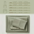 thumbnail image 7 of 100% Long Stape Cotton 4pc King Size Sheets Set 800TC Silky Sateen Smooth Soft Fitted Sheet Up to 16"(Olive,King), 7 of 7