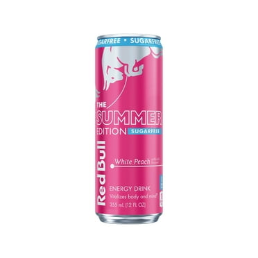 Red Bull Summer Edition Sugarfree Energy Drink,  White Peach,  12 fl. oz. can,  with 114mg Caffeine