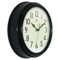 thumbnail image 3 of Infinity Instruments Nostalgic Plastic 9.5" Business/Office Indoor Wall Clock with Silent Movement, Black, 3 of 6