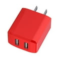 thumbnail image 4 of Sidaley de teléfono móvil con enchufe de EE. UU., 2 puertos, adaptador de carga de pared de viaje portátil, cabezal de alimentación de Melon rojo 2Conjunto, 4 of 6