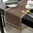 thumbnail image 3 of Brown Cotton Linen Table Runner 18 x 72 inch Pure Brown Solid Color Simple Minimalism Art Non-slip Rectangular Dining Table Decor for Wedding Party Holiday Dinner, 3 of 8