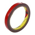 thumbnail image 5 of 3X Strong Permanent Double Sided Super Sticky Foam Tape Roll For Vehicle Car, Red 12MMx3M, 5 of 5