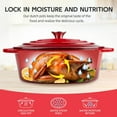 thumbnail image 3 of Enameled Oval Dutch Oven Pot , TAIMASI Cast Iron Dutch Oven with Dual Handles and Lid, Non-stick Enamel Coated Cookware for Bread Baking, Cooking, Frying, Oven Safe, Red, 3 of 6