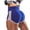 Blue, variant on Joernso Women Sports Shorts High Waist Hip Lift Abdomen Tightening Hollow Out Push Up Yoga Shorts