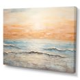 thumbnail image 2 of Designart "Horizon Bathed In Beige And Gold Beach Sunset III" Coastal Sunset Wall Decor, 2 of 7