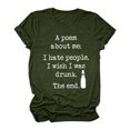 thumbnail image 2 of Gibobby Casual Playera de Manga Corta para Mujer Camiseta Mujer Top Estampado Letras(Verdemilitary,M), 2 of 5