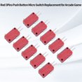thumbnail image 1 of LAFGUR Bouton Arcade Micro 10 Pcs 3 Broches Bouton Poussoir Remplacement Micro pour Pièces Arcade, 1 of 8