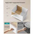 thumbnail image 4 of Cómoda SONGMICS ULGS312W01S para dormitorio, 2 cajones, acero MDF, color blanco, 4 of 6