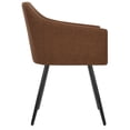 thumbnail image 3 of vidaXL Dining Chairs 4 pcs Brown Fabric, 3 of 5